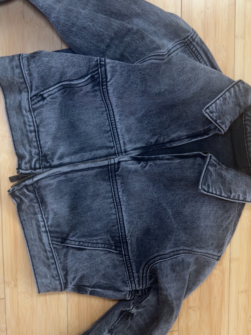 Fear of God Kids Black Washed Denim Jacket